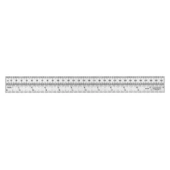 C-THRU Metric/Inch Laminated Ruler, 30cm/12in, 12 Pack