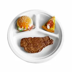 Globe Commercial Products 10" Round Fibre Bagasse Compostable Plate - 3 Compartment - 500 Pack -Professional Office Supply Store 5f65c8f5e9d9a07ca73118985ed0b8213076cb22 square3060604 3