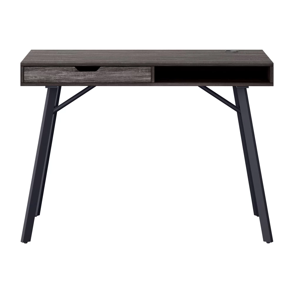 CorLiving Auston 47"W Wood Grain Finish Desk - Grey 1 CorLiving Auston 47"W Wood Grain Finish Desk - Grey