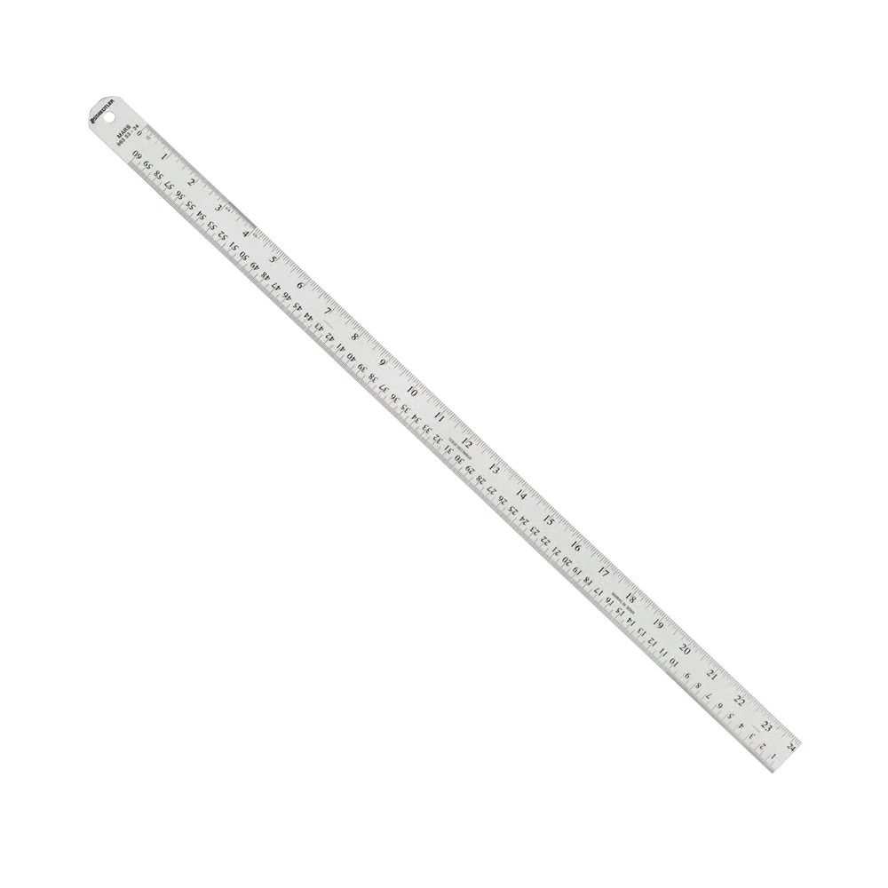 Staedtler 24" Stainless Steel Corked Back Ruler 2 Staedtler 24" Stainless Steel Corked Back Ruler - Image 2