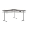 Offices To Go Ionic Height Adjustable Table - 60" W - Abosolute Acajou - Grey
