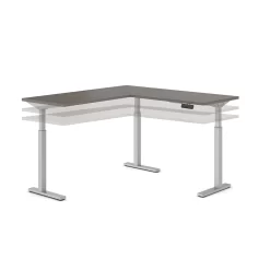 Offices To Go Ionic Height Adjustable Table - 60" W - Abosolute Acajou - Grey