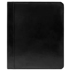 Ashlin Leone Executive Elegant 3 Ring Binder, 1", Black