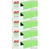 JAM Paper Standard Size Colourful Staples, Green, 5 Pack (335grg)