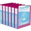 Davis Group Easyview Premium Binder - Round Ring - Customizable - 1.5" - Pink - 6 Pack