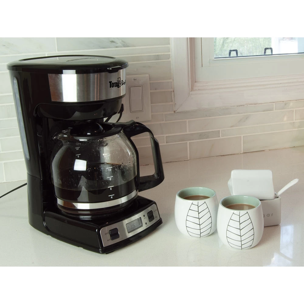 Total Chef Programmable Coffee Maker - Black And Stainless Steel 3 Total Chef Programmable Coffee Maker - Black And Stainless Steel - Image 3