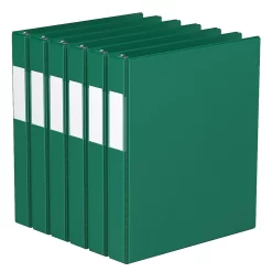 Davis Group Premium Economy Binder - D Ring - 1" - Green - 6 Pack