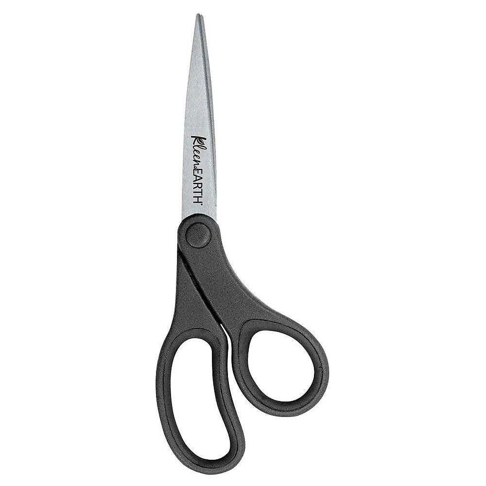 Westcott KleenEarth 8" Bent Basic Handle Scissors, Black 1 Westcott KleenEarth 8" Bent Basic Handle Scissors, Black