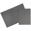 JAM Paper 2 Pocket Linen Folders, Gray, 50 Pack