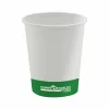 Globe Commercial Products 8 Oz Single Wall Hot/Cold Compostable Paper Cup - 1000 Pack