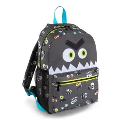 BondStreet 14" Kids Laptop Backpack - Grey Monsters