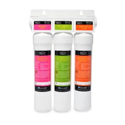 Brondell H2O+ Coral UC300 Three-Stage Under Counter Water Filtration System With LED Faucet