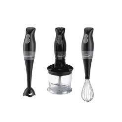 Brentwood Hand Blender & Food Processor With Balloon Whisk - Black