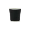 Tannex Double Wall Paper Hot Cups - 4oz - Black - 200 Pack