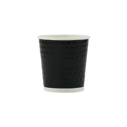 Tannex Double Wall Paper Hot Cups - 4oz - Black - 200 Pack