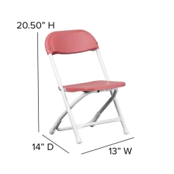 Flash Furniture Kids Plastic Folding Chair - Burgundy - 10 Pack -Professional Office Supply Store 95cc0b492befb2c711311a25159c4529d8c8440d square201674 5