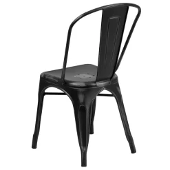 Flash Furniture Distressed Black Metal Indoor-Outdoor Stackable Chair -Professional Office Supply Store 9634dfd5c0cde89703ad851cf1ef6b84df46e8ce square2108780 4