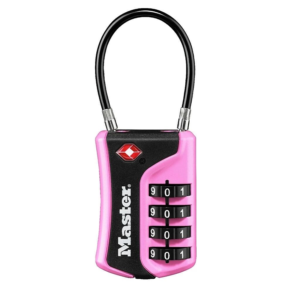 Master Lock TSA Accepted, SYO Combination Looped Cable Lock - Assorted Colours 2 Master Lock TSA Accepted, SYO Combination Looped Cable Lock - Assorted Colours - Image 2