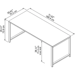 Bush Business Furniture 400 Series 72W X 30D Table Desk, Storm Grey (400S145SG) -Professional Office Supply Store 96d7978b381e60e5b286835e1b7e9c47fed2fcf6 square24379087 5