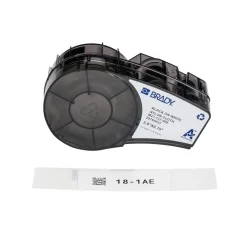 Brady M21 Series Pre-sized High-Adhesion Nylon Labels 0.75" X 2" - Black On White