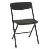 Cosco Resin Folding Chair With Molded Seat And Back, Black (37825BLK4E)