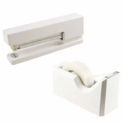 JAM Paper Office & Desk Sets, Stapler Tape Dispenser, White (3378WH)