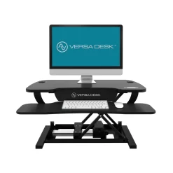 VersaDesk Power Pro Elite Desk With Programmable Switch - 40" X 24" - Black Matrix Surface
