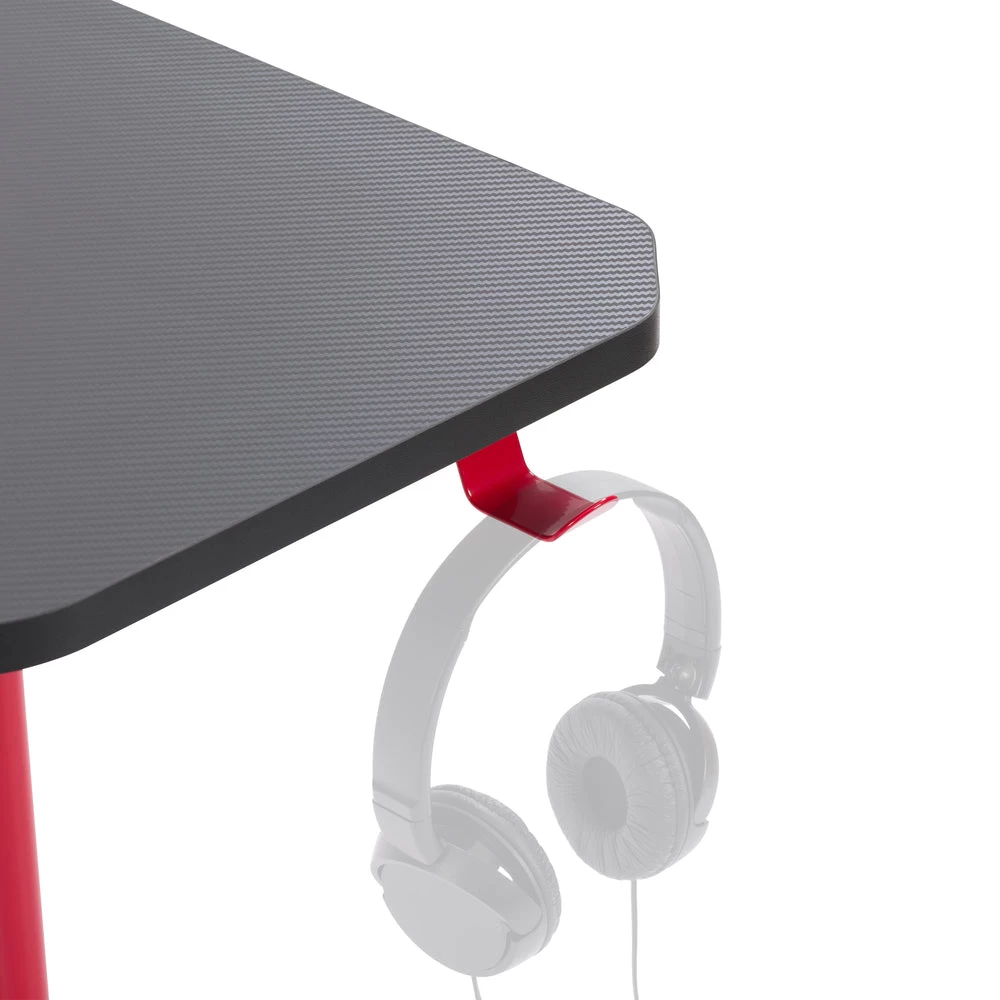 CorLiving Conqueror Gaming Desk - Black And Red 5 CorLiving Conqueror Gaming Desk - Black And Red - Image 5