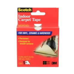 Scotch Indoor Carpet Tape For Hardwood - Ceramic And Vinyl - 38 1/10mm X 12 4/5m