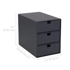 Bigso Box Of Sweden Ingrid 3 Drawer Supply Organizer - Dark Grey -Professional Office Supply Store 9cbc3955061327ffe8fd86118aef38110dbda0cb square3004311 4