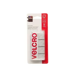 VELCRO® Velcro Brand Sticky Back Squares, 7/8", White, 32 Pack