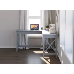 Safdie & Co. 57"W L-Shaped Computer Desk - Light Grey -Professional Office Supply Store 9fb9ca44d9098d3a43a0117b80248bec2f6d25d9 square3028411 3