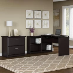 Bush Furniture Cabot 52"W Sit To Stand Corner Bookshelf Desk With File Cabinet, Espresso Oak (CAB056EPO) 9 Bush Furniture Cabot 52"W Sit To Stand Corner Bookshelf Desk With File Cabinet, Espresso Oak (CAB056EPO) -Professional Office Supply Store a08c481bf9ad3efd8e39e2e4f13f3ccf31591d91 square24337156 5