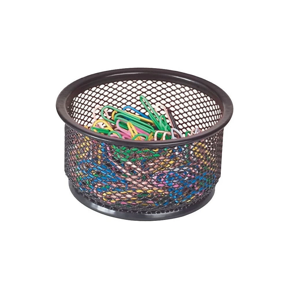Staples Metal Mesh Small Doodad Cup - 2" X 3-1/2" Diameter 1 Staples Metal Mesh Small Doodad Cup - 2" X 3-1/2" Diameter