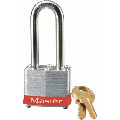 Master Lock Series 3 Laminated Steel Safety Padlocks, Red, 1-9/16" Body Width, 4 Pack (3LHRED)