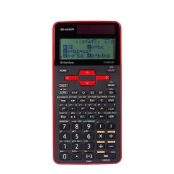 Sharp ELW535XGRD Write View 422 Function 16 Digit Scientific Calculator, Red