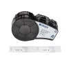 Brady M21 Series Pre-sized High-Adhesion Nylon Labels - 0.5" X 1" - Black On White