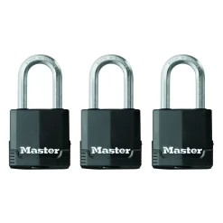 Master Lock 48mm Wide Covered Laminated Steel Padlock - 3 Pack
