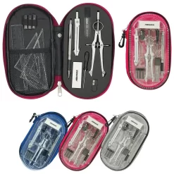 Merangue 16-Piece Premium Bow Compass Math Set, 12 Pack