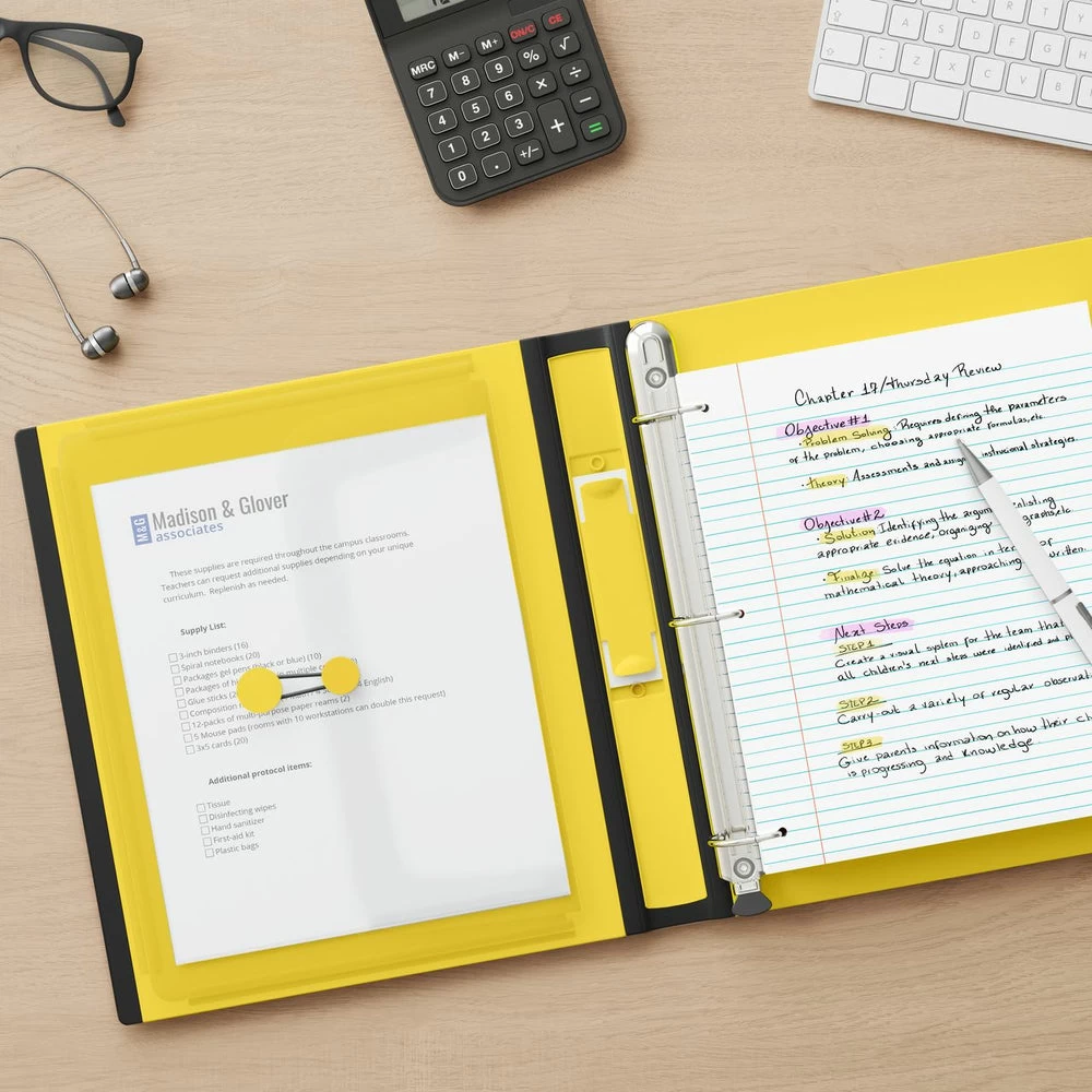 Staples Better Binder - 1-1/2" - Yellow 2 Staples Better Binder - 1-1/2" - Yellow - Image 2