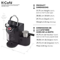 Keurig® Keurig K-Cafe Single Serve Coffee, Latte And Cappuccino Maker, Dark Charcoal -Professional Office Supply Store b48031518ebd86e89ac407530878fce48e87a102 square2948352 7