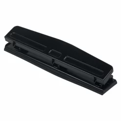 JAM Paper Metal 3 Hole Punch - Black - 10 Sheet Capacity