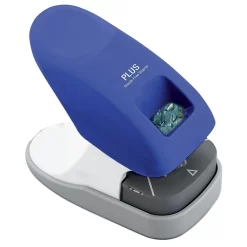 PLUS Paper Clinch Desktop Staple-Free Stapler, Blue