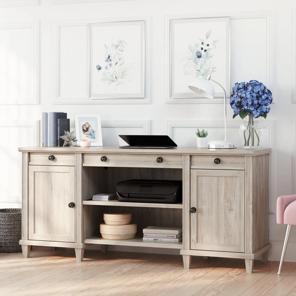 Sauder Hammond Credenza Desk - Chalk Oak (428247) 4 Sauder Hammond Credenza Desk - Chalk Oak (428247) - Image 4