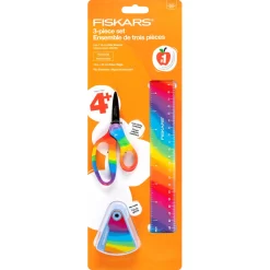 Fiskars 3-Piece Kids Deco Set - 5" Scissors - Ruler - Sharpener -Professional Office Supply Store b998bb6fed64de51964a773b12c68f44b8dd49d2 square3044429 8