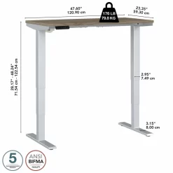 Bush Business Furniture Move 40 Series 48" W X 24" D Electric Height Adjustable Standing Desk - Modern Hickory/Grey Metallic -Professional Office Supply Store ba0f00aec1f3b6b523c54093f5836229b7dffcd8 square24506469 4