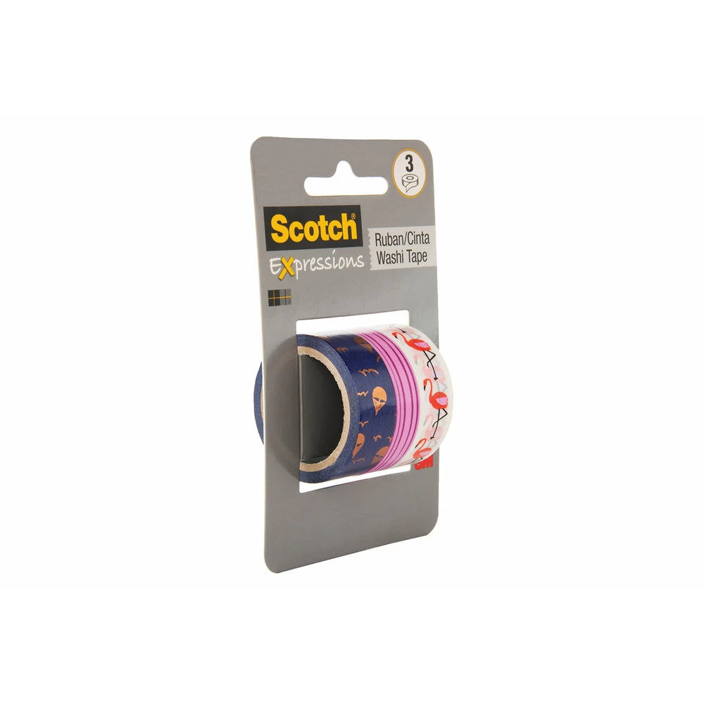 Scotch Expressions Washi Tape - Assorted Sizes - 3 Rolls/Pack (C1017-3-P31) 4 Scotch Expressions Washi Tape - Assorted Sizes - 3 Rolls/Pack (C1017-3-P31) - Image 4