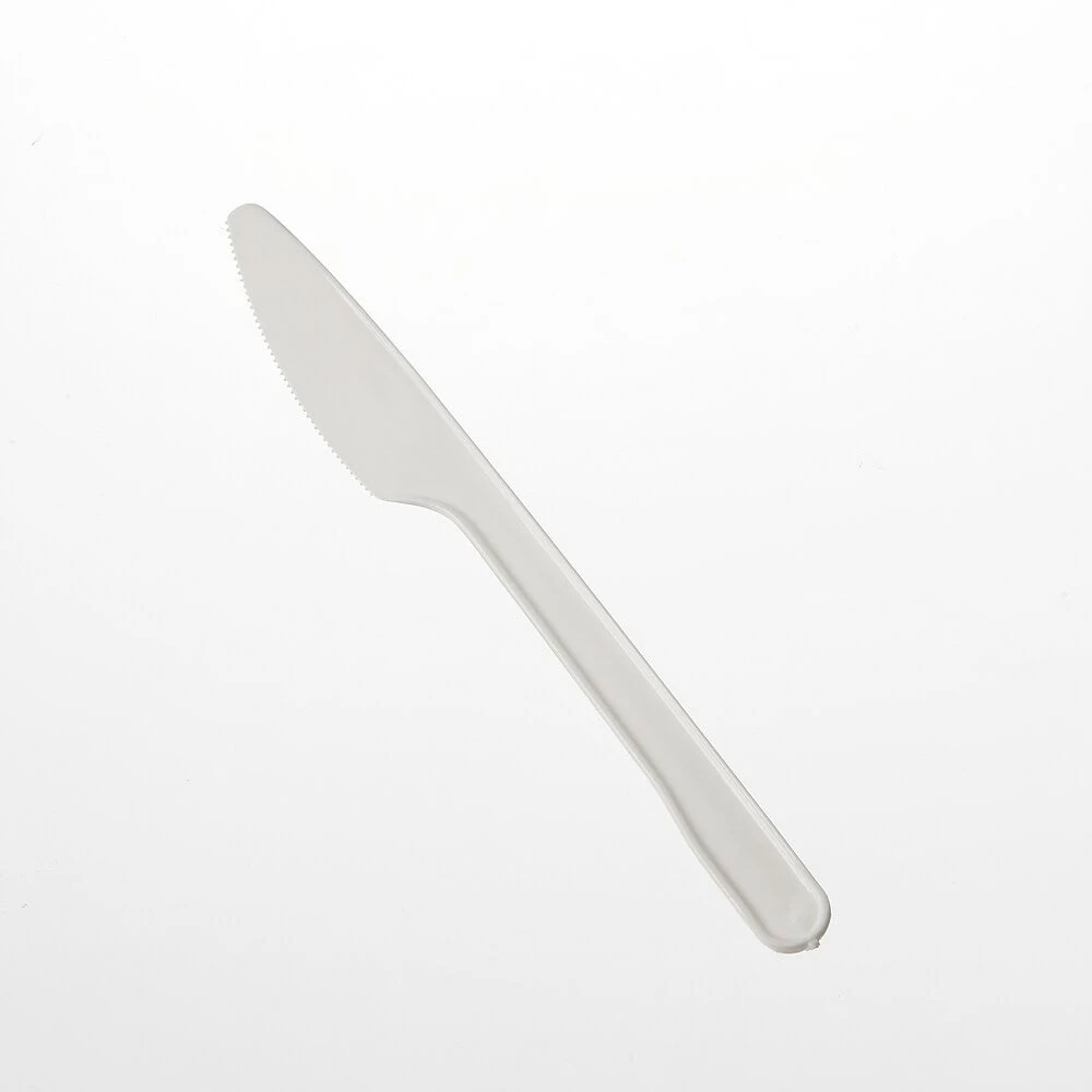 Polarplastic Pro Medium Weight Plastic Disposable Knife, White, 1000 Pack 1 Polarplastic Pro Medium Weight Plastic Disposable Knife, White, 1000 Pack