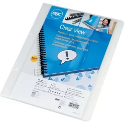 GBC® GBC Clear View Premium Plus Presentation Cover, Frost, Round Corners, 25/Pack