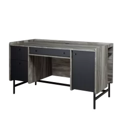 Sauder Harvey Park Desk With Storage - Jet Acacia (428189)